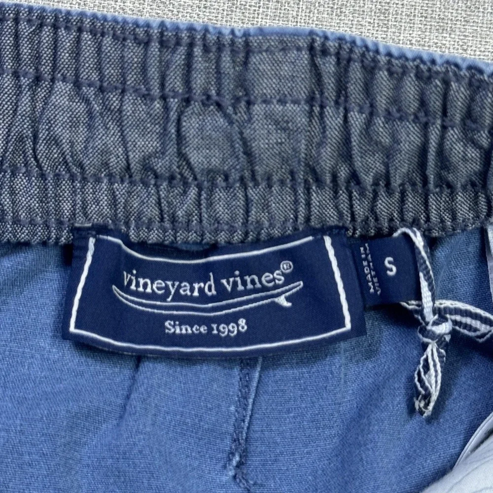 Vineyard Vines Chino Shorts Mens Small Blue Cotton Spandex Drawstring 7